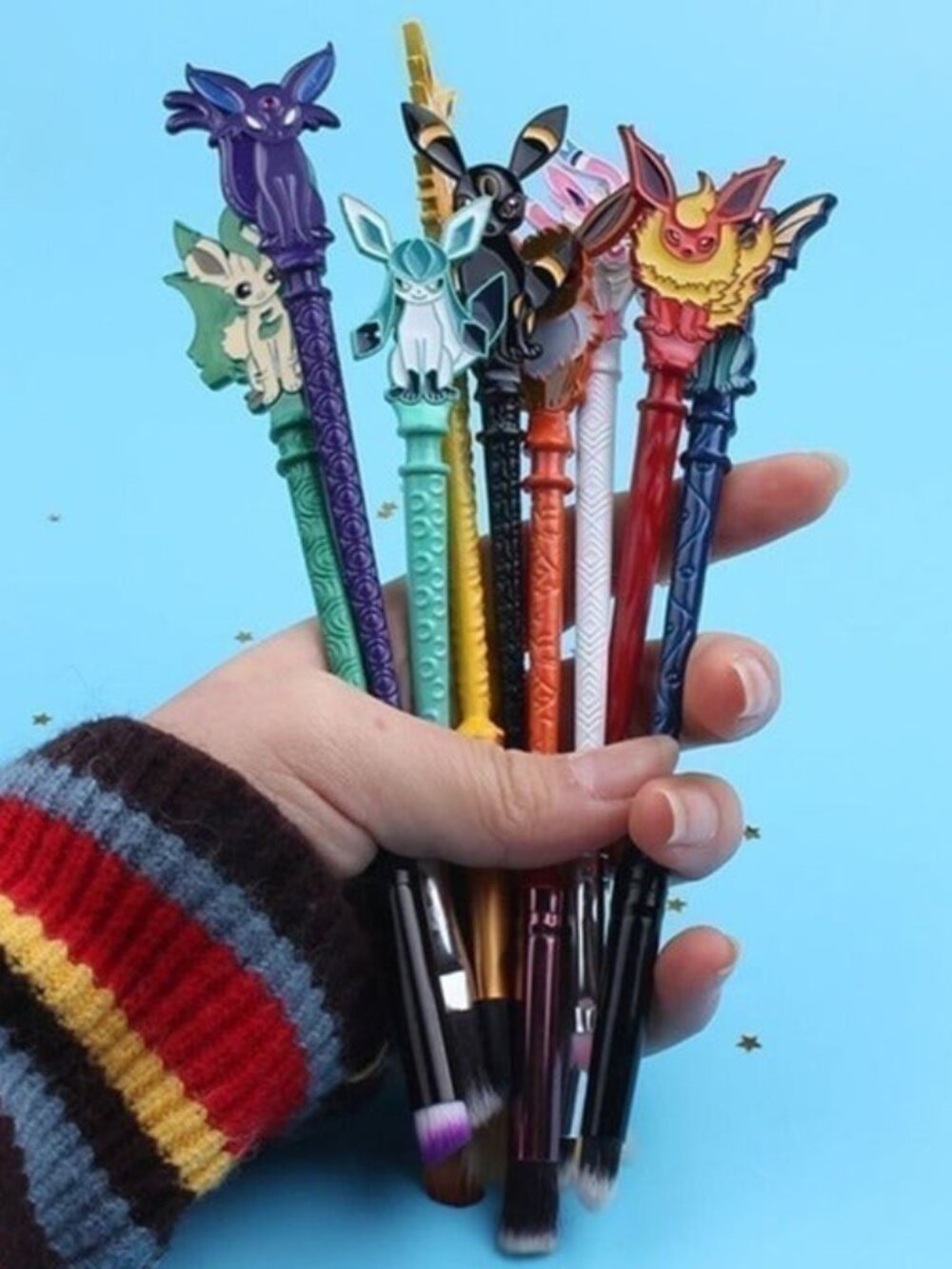 Pokemon Eevee Evolutions Make-Up Brushes COMPLETE SET